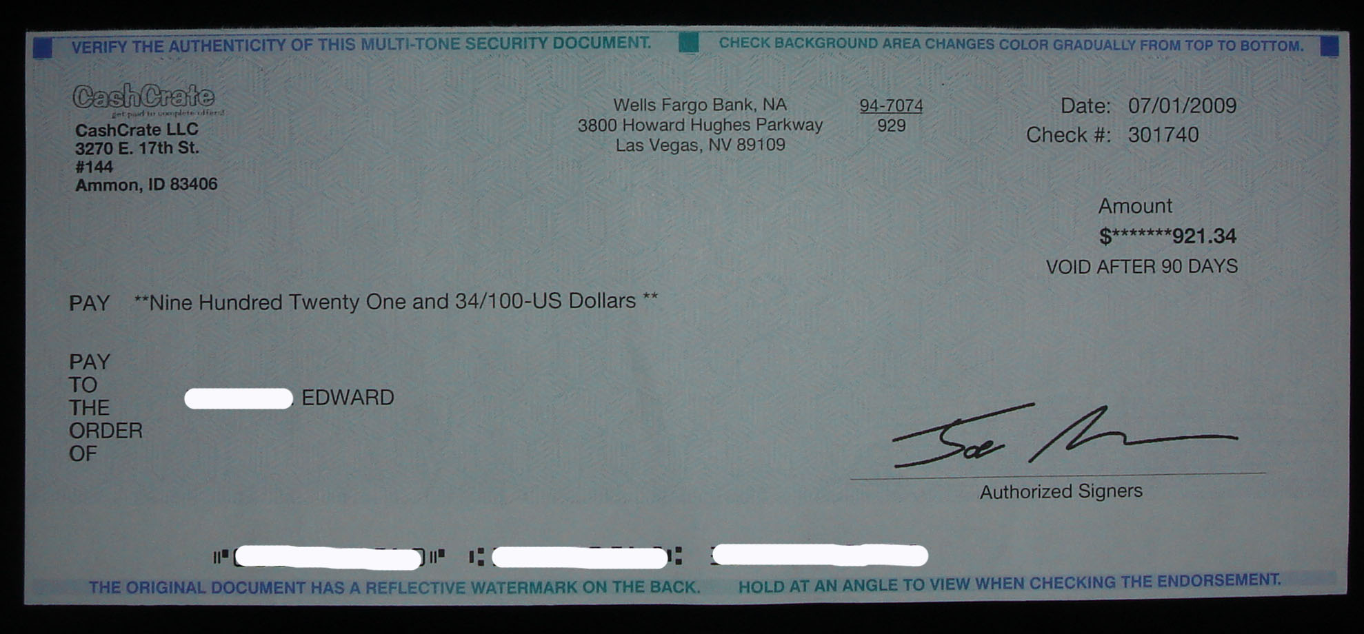 cashcrate checks